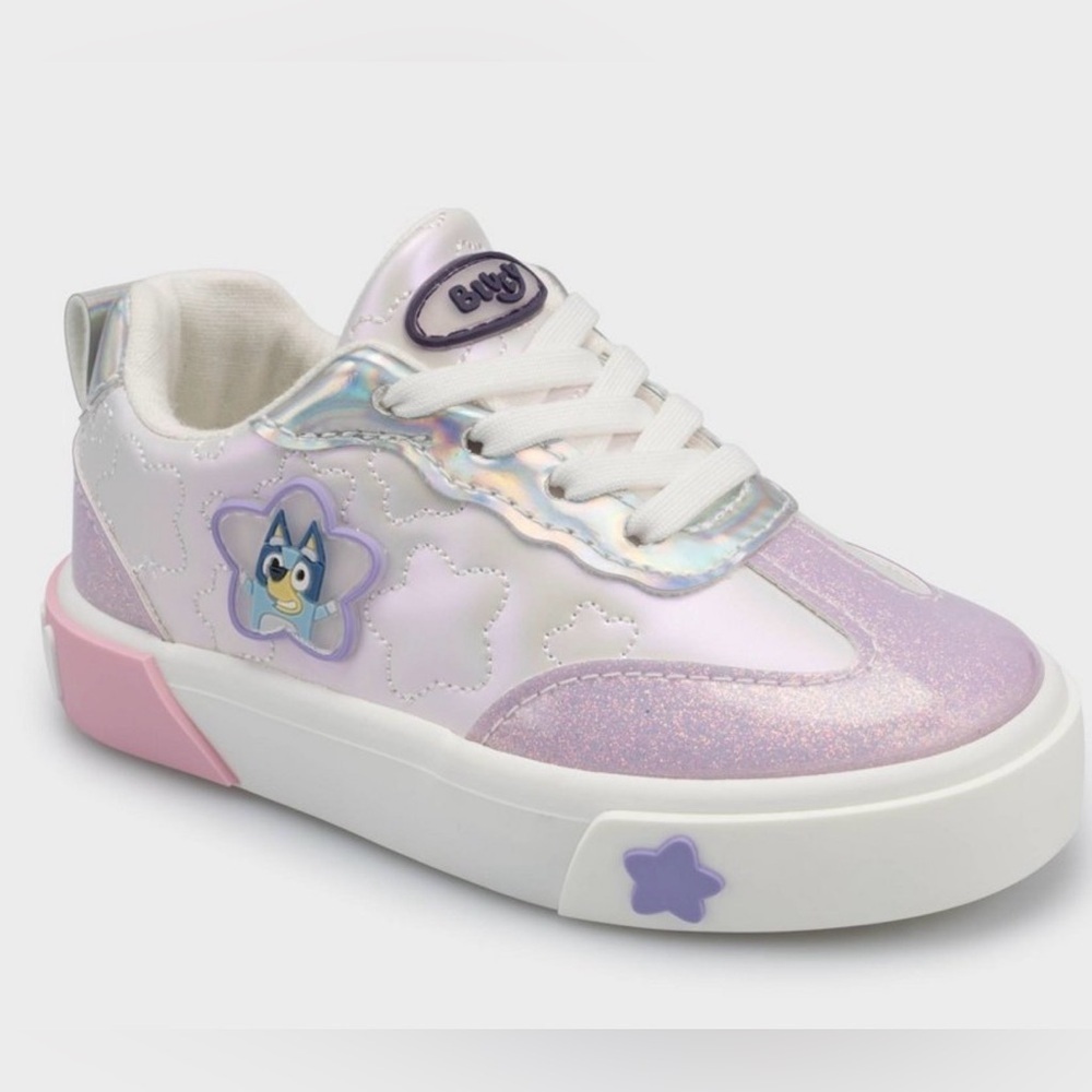 Bluey & Bingo Kids Glitter Sneakers. Size 6T